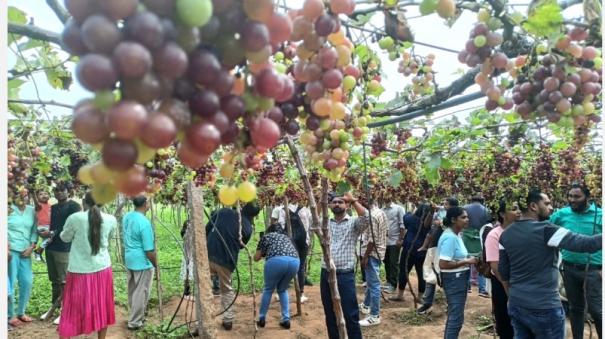 A huge crowd at Gudalur Vineyard in New Year