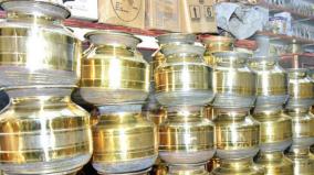 collection-of-bronze-pots-for-pongal-festival-kovilpatti