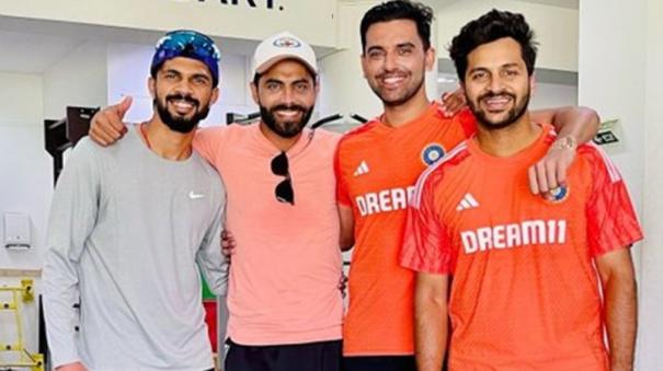 Jadeja with CSK colleagues Shares photo on Instagram post