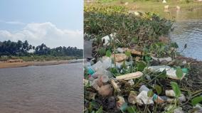 vaigai-river-in-untended-clear-stream-in-sholavandan-sewage-stream-in-madurai