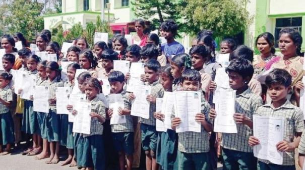 Tribal Students Petition to Krishnagiri Collector for Caste Certificate
