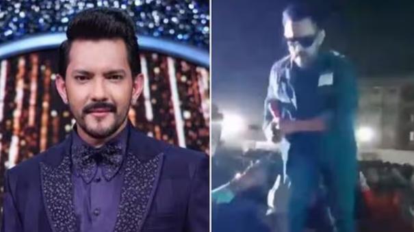 Aditya Narayan snatches fan phone throws it in crowd during a concert