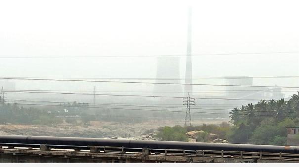 Ash discharged from Mettur Thermal Power Station