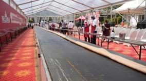 123-feet-long-dosa-made-in-bengaluru-is-a-world-record