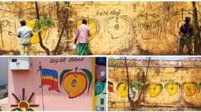 lok-sabha-election-parties-painting-their-party-symbols-on-walls-at-mettur