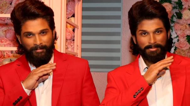 Allu Arjun Big Wax Statue Reveal At Madame Tussauds Dubai