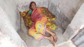 mud-house-dissolved-in-rain-old-lady-lives-in-toilet-india