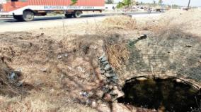 risk-of-accident-due-to-unprotected-ground-well-on-tindivanam-national-highway-near-krishnagiri