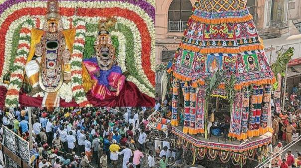 Malaikottai Thayumanavar Temple Chariot - Large Number of Devotees Participate