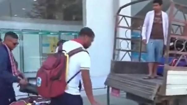 West Indies Stars Load Own Luggage In Tempo On Arrival, Video Divides Internet