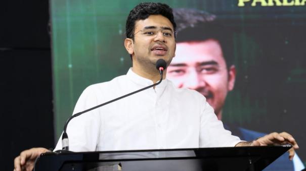 Case Against BJP MP Tejasvi Surya For Seeking Votes On Religious Grounds