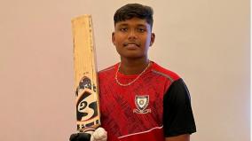 first-player-from-villupuram-16-year-old-arvind-manna-participates-in-nca-cricket-camp
