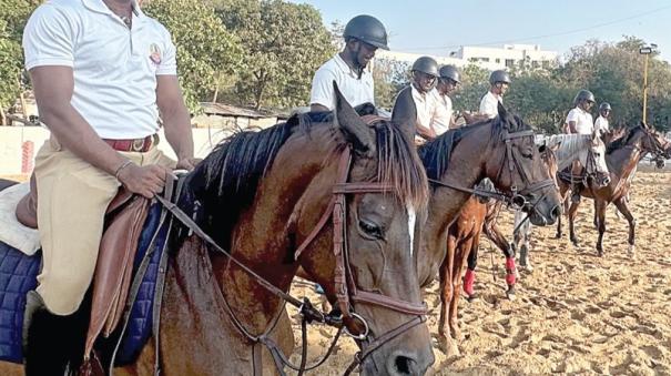 Traditional Chennai Police Cavalry
