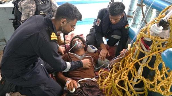 Indian Navy rescues Pakistan fisherman