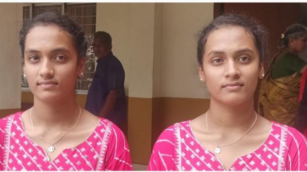 Namakkal Twin sisters who got same marks in class 10th public exam