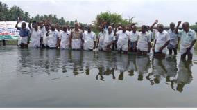 govt-opening-water-for-corporate-needs-farmers-protest-in-amaravati-river