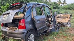 car-crashes-into-road-block-near-manaparai-kanchipuram-couple-killed