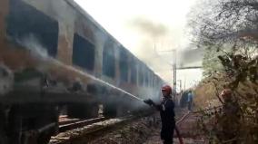 delhi-fire-being-extinguished-by-firefighters-after-two-coaches-of-taj-express