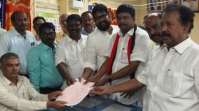 anniyur-siva-files-nomination-to-contest-in-vikravandi-by-election