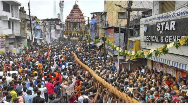 Nellaiappar Temple Chariot: Devotees are shocked as the Chariot rope is cut 5 times