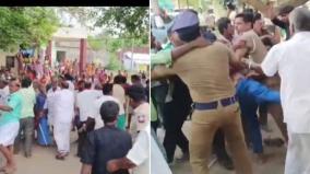 clash-between-dmk-and-naam-tamilar-katchi-in-front-of-police-in-vikravandi-constituency