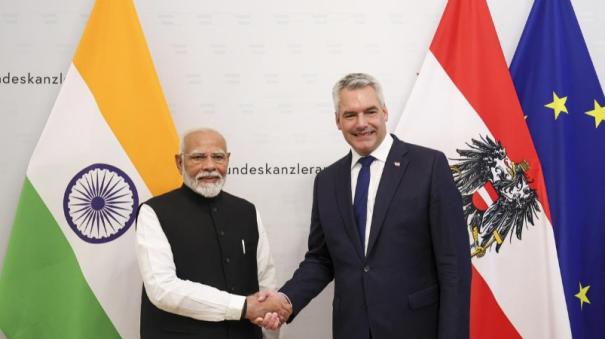 In Austria, PM Modi reaffirms that ‘this is not time for war‘