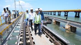 pamban-new-rail-bridge-work-completed-on-2-months-railway-board-member-inform