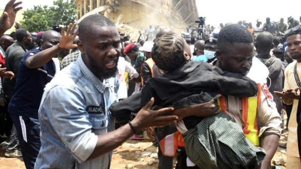 Nigerian school collapses leaving 22 students dead; over 100 rescued from rubble