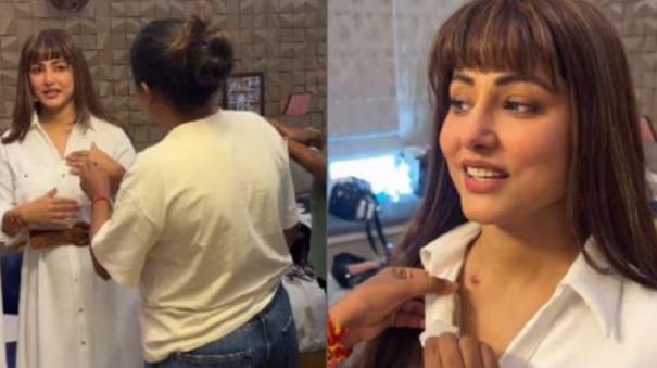 Hina Khan gets ready for first shoot after undergoing chemotherapy