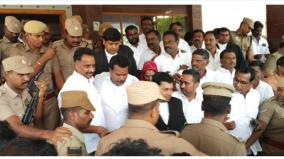 rs-100-crore-land-fraud-case-former-minister-mr-vijayabaskar-appears-in-karur-court