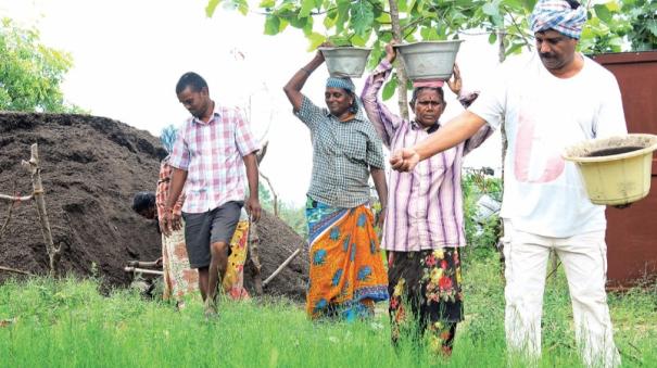 Making 50 tons of natural compost from garbage in puducherry