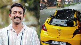 car-topples-the-shooting-of-malayalam-film-bromance-injuring-actor-arjun-ashokan