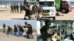 security-drill-at-chennai-airport-to-prevent-terrorists-from-trying-to-hijack-the-plane