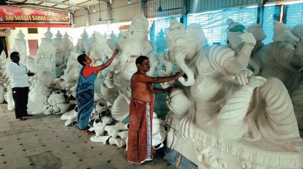 Ganesha idols made from cassava flour