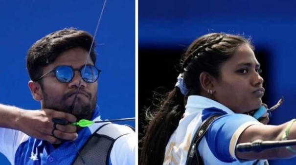 India Ankita Dhiraj reach quarter final of archerys mixed team event