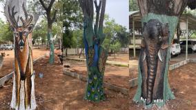 paintings-decorate-trees-in-palani-to-greet-muruga-devotees