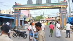 trichy-samayapuram-temple-arch-damaged-in-accident