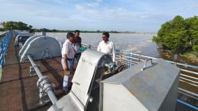 water-opened-from-keelanai-excess-water-enters-into-chidambaram-villages