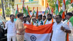 bjp-members-arrested-for-trying-to-rally-at-villupuram-with-national-flag-hoisting-at-party-flagpole