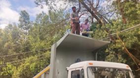 work-to-repair-dangerous-power-pole-and-power-lines-in-coonoor