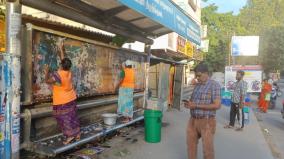 1373-bus-shelters-cleaned-in-chennai