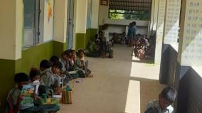 govt-school-locked-down-by-teacher-protest-students-worry-thanjavur