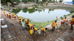 thiruneermalai-ranganatha-perumal-temple-pond-was-cleaned