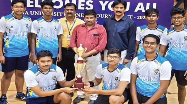 Anna University Badminton RMK College Champion