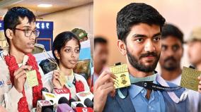 chess-olympiad-gold-warm-welcome-for-praggnanandhaa-vaishali-gukesh-in-chennai