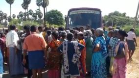 four-people-including-three-students-were-killed-when-a-mini-bus-overturned-near-srivilliputhur