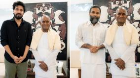 lubber-pandhu-team-meet-ilaiyaraaja-and-thank-for-nee-pottu-vacha-song