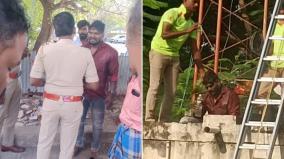 auto-driver-threatened-to-commit-suicide-by-climbing-railway-signal-tower-at-central-railway-station