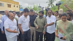 deputy-cm-udhayanidhi-stalin-review-near-tambaram-for-water-logging-issue