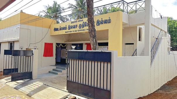 free shelter built by youth for destitute elderly near Madurai